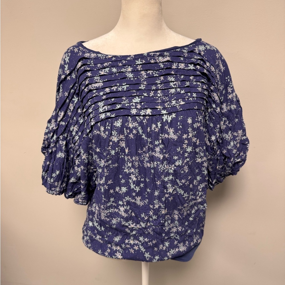 Floral Blue Women's Top